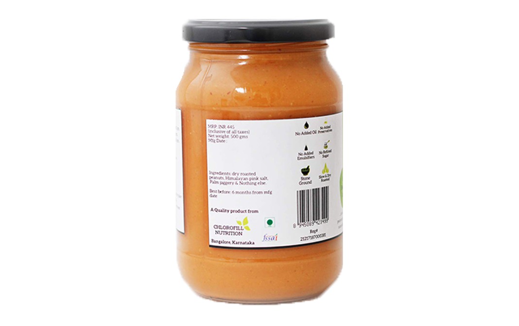 All Over Nuts Jaggery Peanut Butter Creamy   Glass Jar  500 grams
